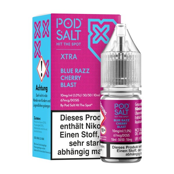 Blue Razz Cherry Blast Nikotinsalz Liquid Pod Salt Xtra 10 mg/ml