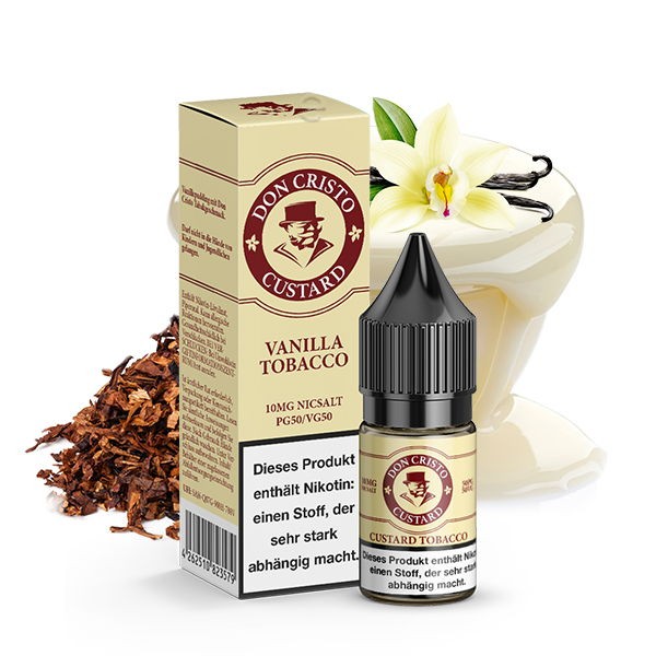 Custard Tobacco Nikotinsalz Liquid Don Cristo 10mg Geschmack