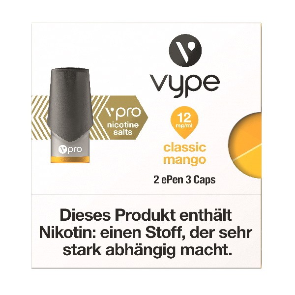 Vype ePen3Classic Mango Caps vPro 12 mg ml Nikotinsalz