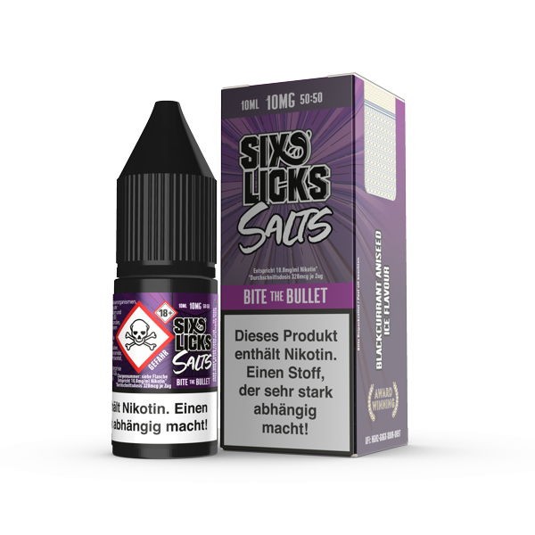 Bite The Bullet Nikotinsalz Liquid Six Licks 10 mg/ml