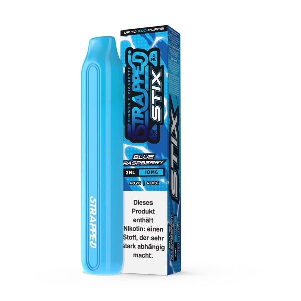 Strapped STIX Einweg E-Zigarette Blue Raspberry 10 mg/ml