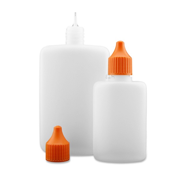 Liquid Dropper Ovalflasche Beispiel Deckel & Spritzeinsatz