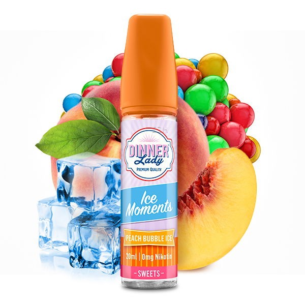 Peach Bubble ICE Moments Longfill Aroma DINNER Lady Beispiel