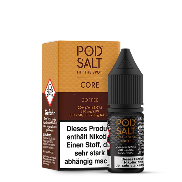 Coffee Nikotinsalz Liquid Pod Salt Verpackung