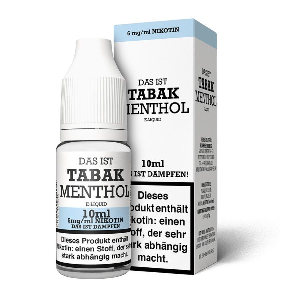 Tabak Menthol Liquid Das ist Dampfen 6 mg/ml