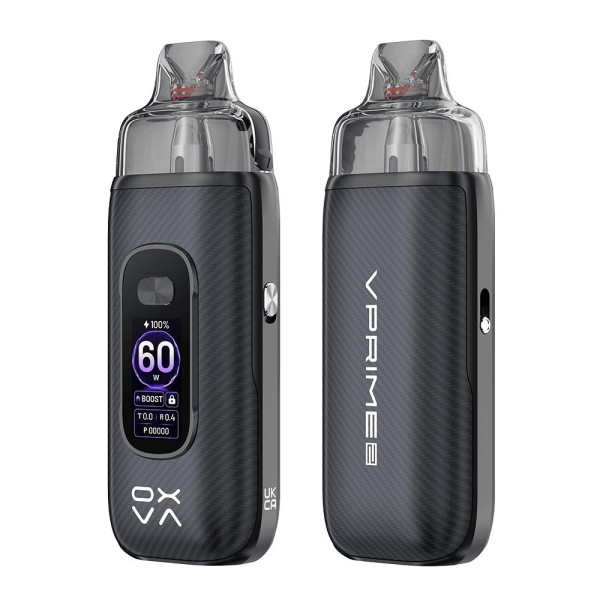 OXVA VPrime 2 E-Zigarette Beispielbild Display Black Carbon