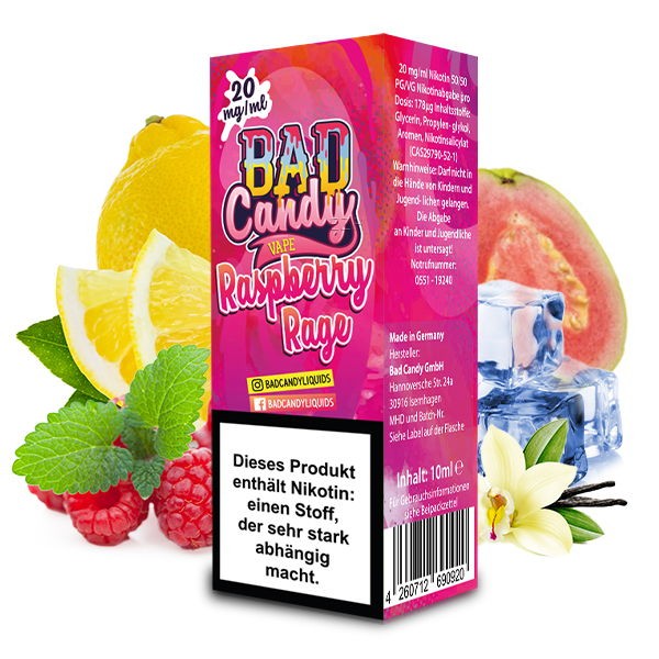 Raspberry Rage Nikotinsalz Liquid Bad Candy Geschmack