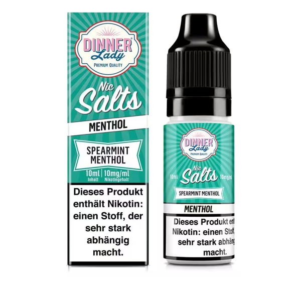 Spearmint Menthol Nikotinsalz Liquid DINNER Lady 10 ml 10 mg/ml