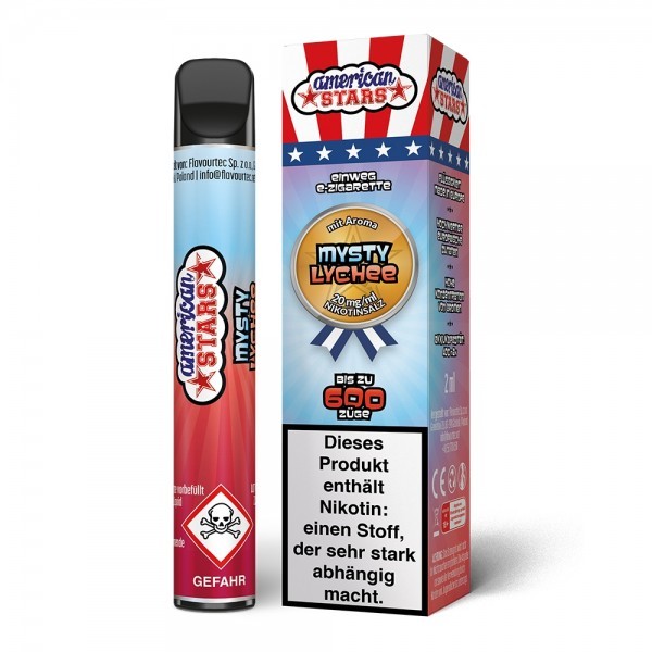 American Stars Einweg E-Zigarette Mysty Lychee