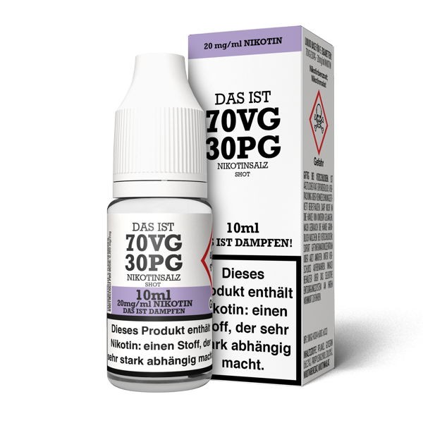 Nikotinsalz Shot 20 mg/ml Das ist Dampfen VPG 70/30
