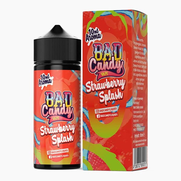 Strawberry Splash Longfill Aroma Bad Candy Flasche Verpackung