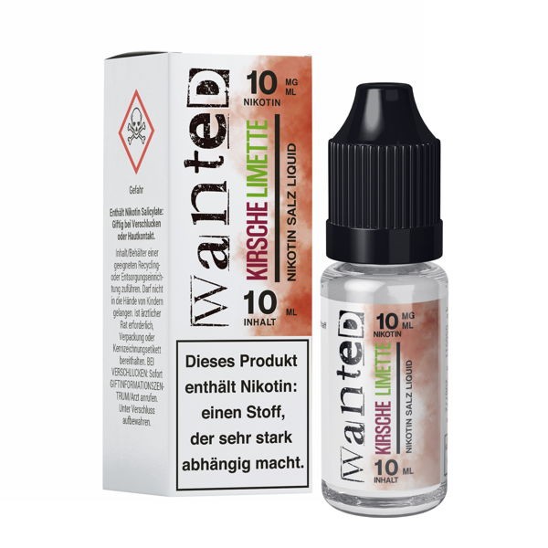 Kirsche Limette Nikotinsalz Liquid Wanted 10 mg/ml