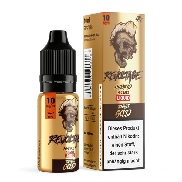 Tobacco Gold Hybrid Nikotinsalz Liquid Revoltage 10 mg/ml