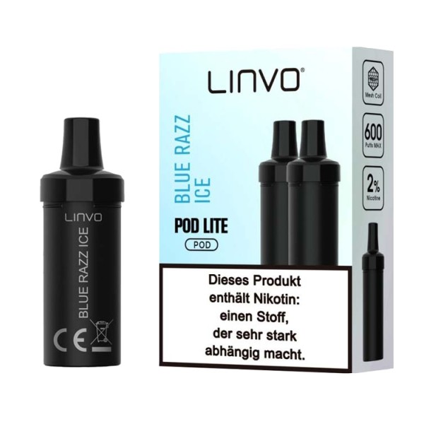 Blue Razz Ice Prefilled Pod Lite LINVO BAR