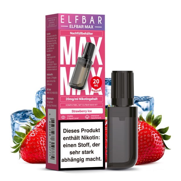 Strawberry Ice Prefilled Ersatz Pod Elf Bar MAX Geschmack