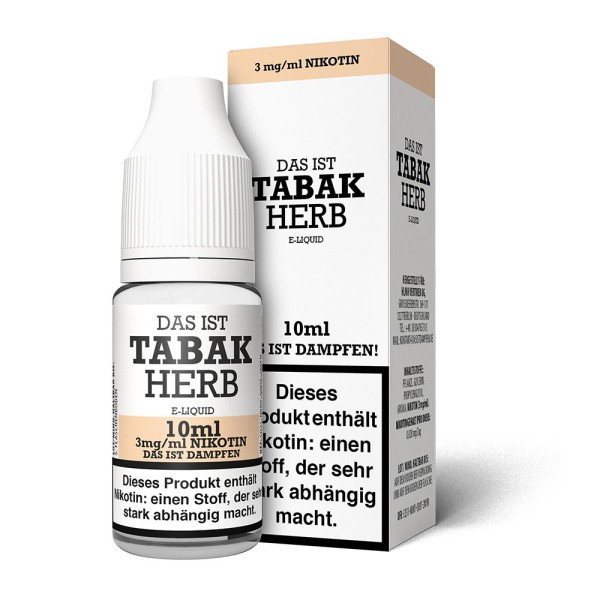 Das ist Dampfen! Tabak Herb Liquid 3 mg/ml