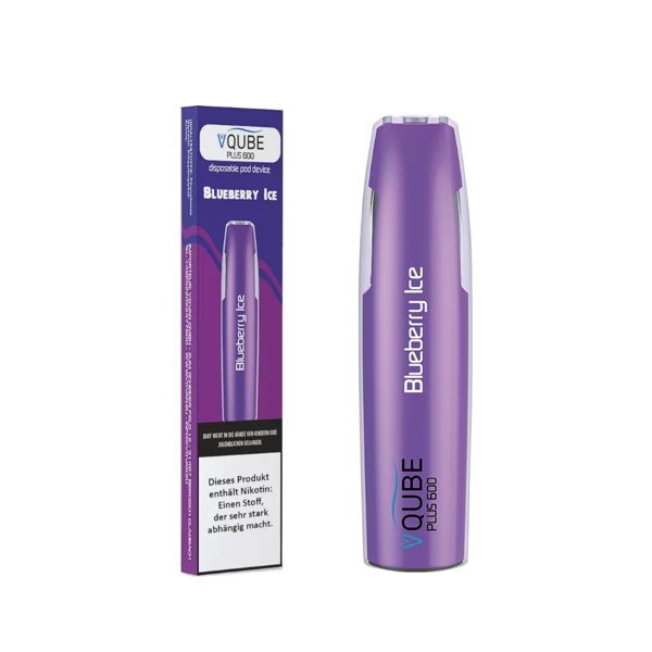 VQube Plus600 Einweg E-Zigarette Blueberry Ice 16 mg/ml