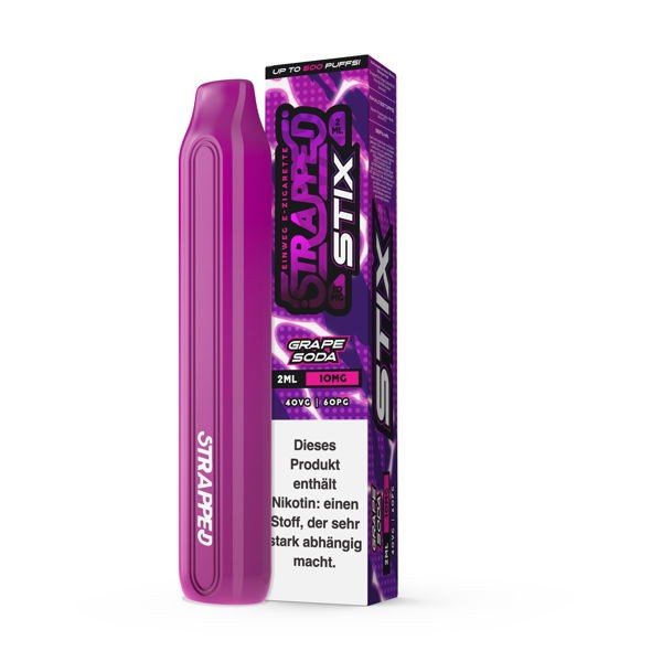 Strapped STIX Einweg E-Zigarette Grape Soda 10 mg/ml
