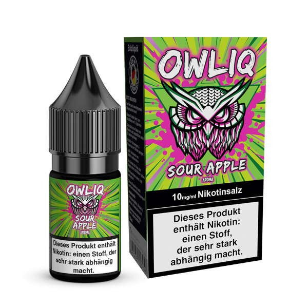 Sour Apple Nikotinsalz Liquid OWLIQ 10 mg/ml Verpackung