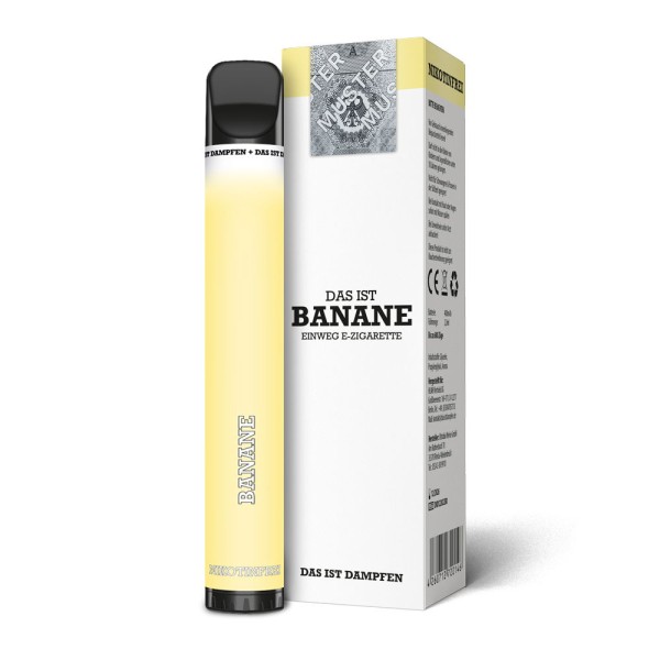 Das ist Dampfen Einweg E-Zigarette Disposable Banane 0 mg/ml