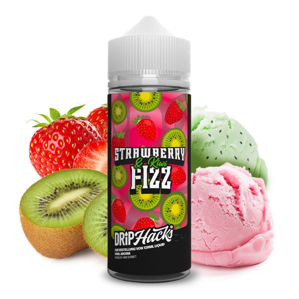 Strawberry & Kiwi Fizz Longfill Aroma Drip Hacks Geschmack