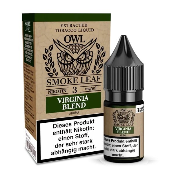 Virginia Blend Tobacco Liquid OWL Smoke Leaf 3 mg/ml