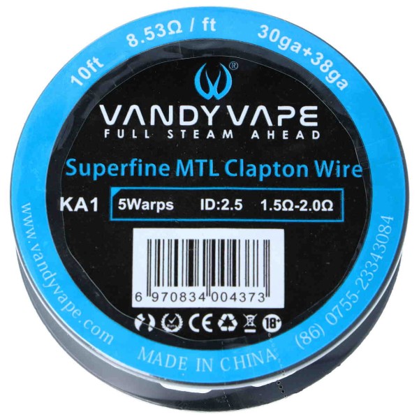 Vandy Vape Superfine MTL Clapton Draht 30ga + 38ga