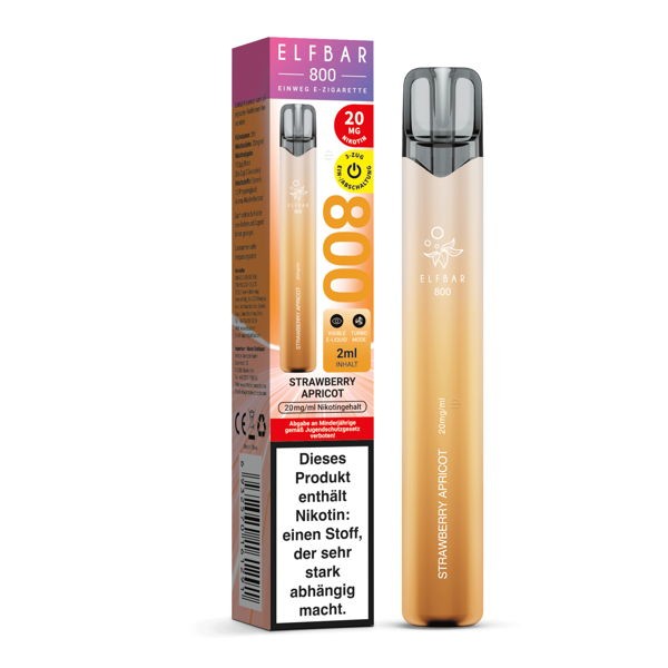 Elf Bar 800 Vape Einweg E-Zigarette Strawberry Apricot Verpackung