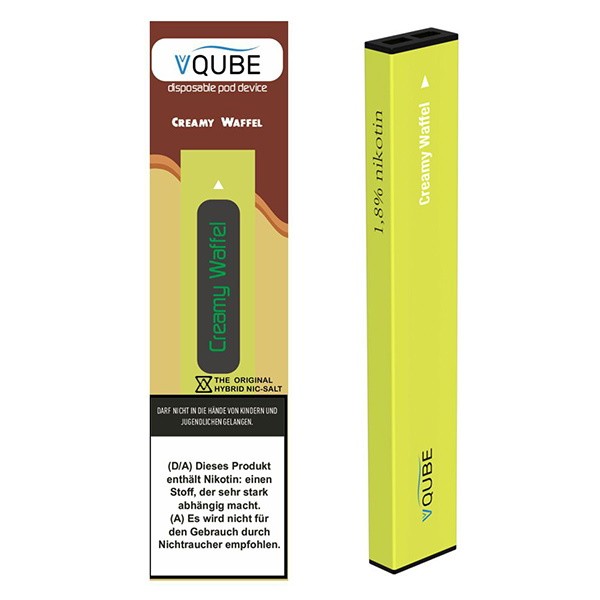 VQube Disposable Pod Device E-Zigarette Creamy Waffel