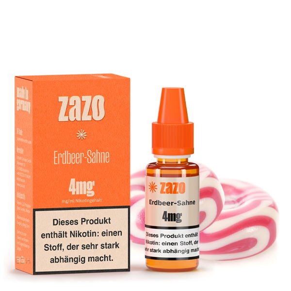 Erdbeer-Sahne Liquid Zazo 4 mg/ml