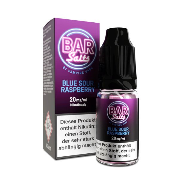 Blue Sour Raspberry Nikotinsalz Liquid Bar Salts by Vampire Vape Verpackung 20mg/ml