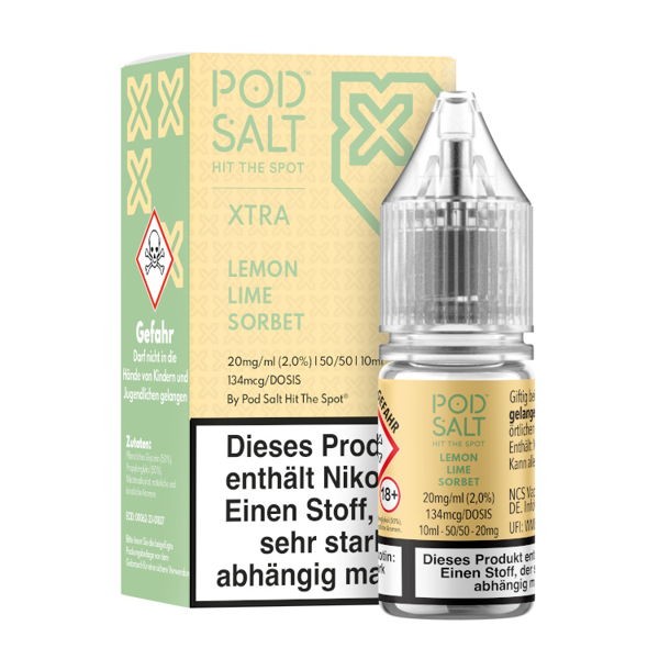 Lemon Lime Sorbet Nikotinsalz Liquid Pod Salt Xtra 20 mg/ml