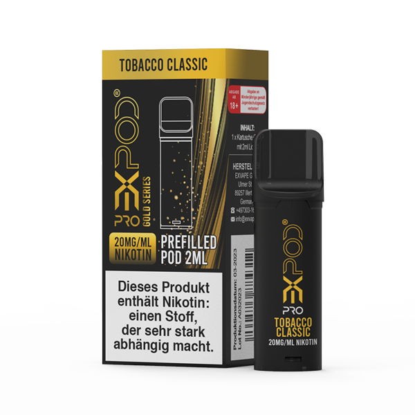 Tobacco Classic Gold Series Prefilled Pod ExPod Pro