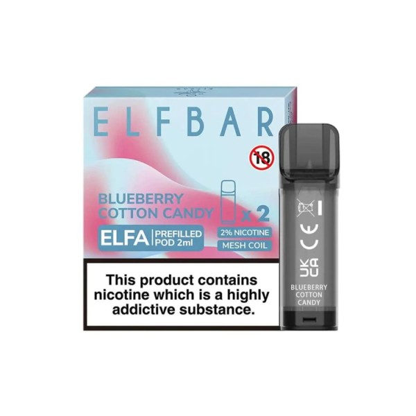 Blueberry Cotton Candy Prefilled Ersatz Pod ELFA Elf Bar