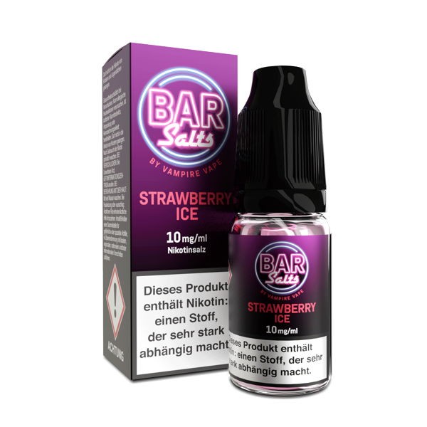 Strawberry Ice Nikotinsalz Liquid Bar Salts by Vampire Vape Verpackung 10 mg/ml