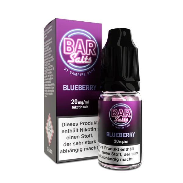 Blueberry Nikotinsalz Liquid Bar Salts by Vampire Vape Verpackung 20 mg/ml