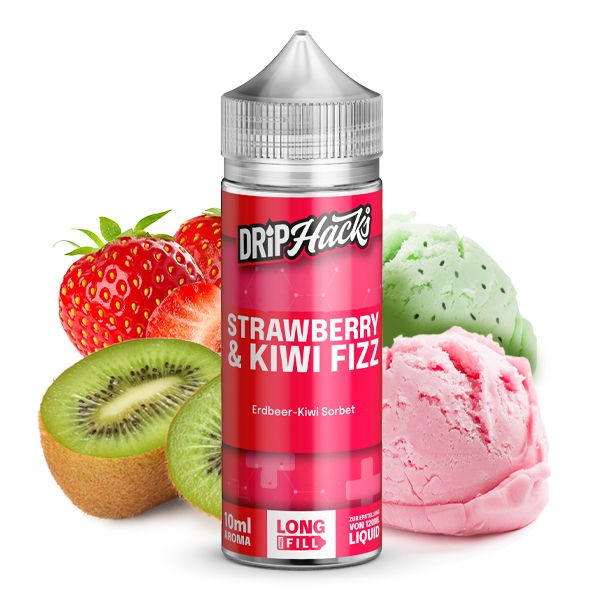 Strawberry & Kiwi Fizz Longfill Aroma Drip Hacks Geschmack