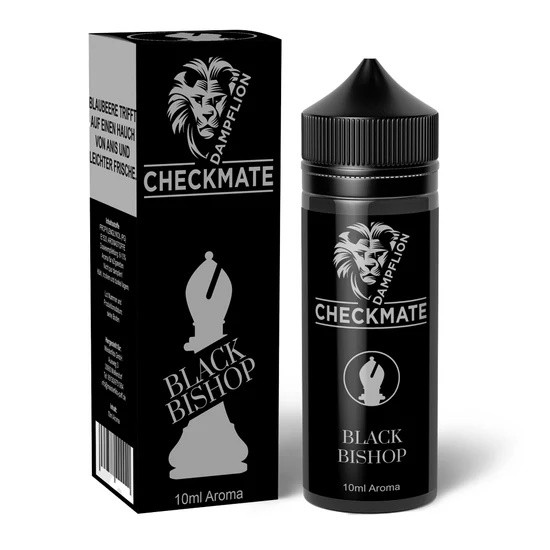 Black Bishop Aroma Checkmate Dampflion Verpackung Flasche