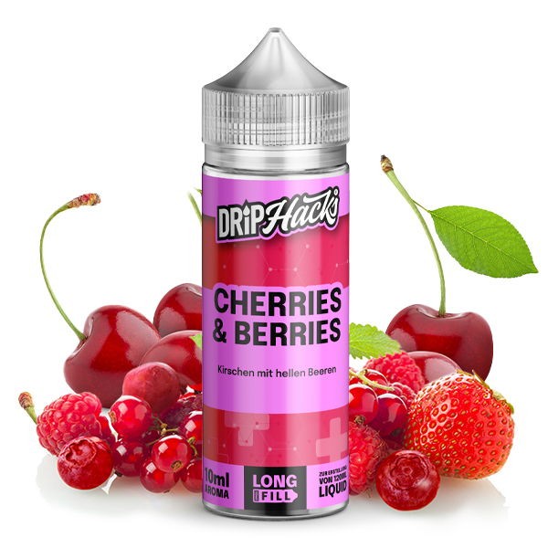 Cherries & Berries Longfill Aroma Drip Hacks Geschmack