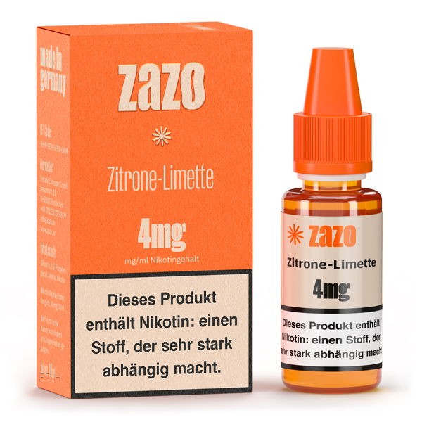Zitrone-Limette Liquid Zazo 4 mg/ml Verpackung