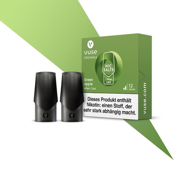 Green Apple Nic Salts Caps Vuse ePen