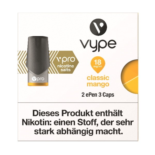 Vype ePen3Classic Mango Caps vPro 18 mg ml Nikotinsalz
