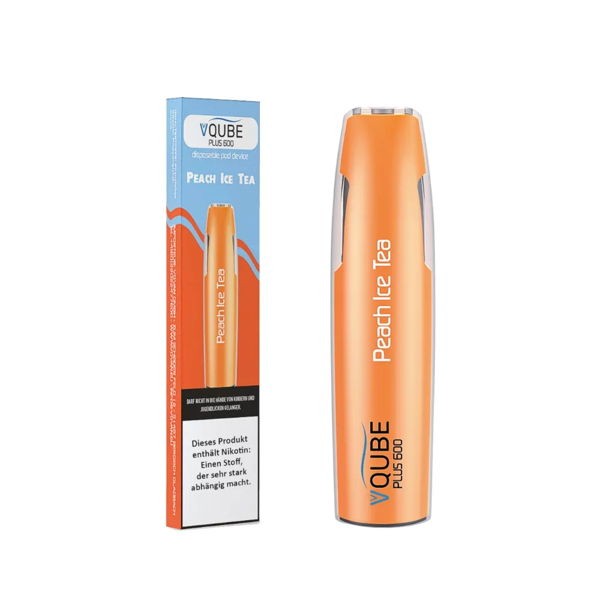 VQube Plus600 Einweg E-Zigarette Peach Ice Tea 16 mg/ml