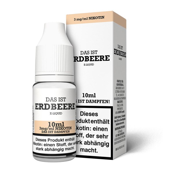 Erdbeere Liquid Das ist Dampfen 3 mg/ml
