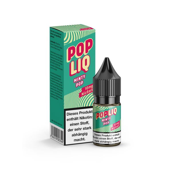 Minty Pop Nikotinsalz Liquid PopLiq 10 mg/ml Verpackung
