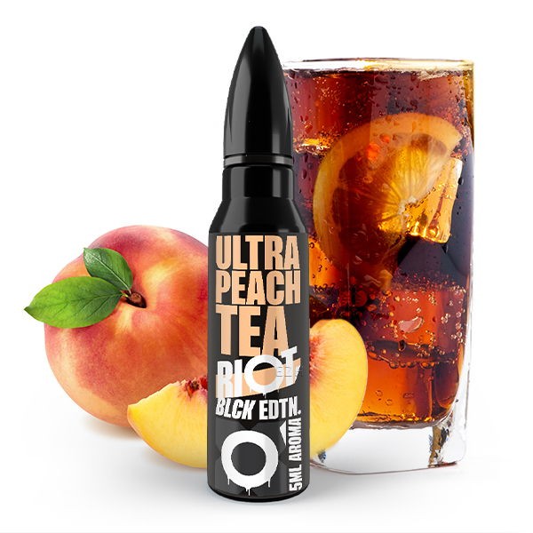 Ultra Peach Tea 5 ml Longfill Aroma Riot Squad Black Geschmack