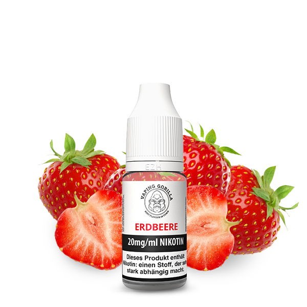Erdbeere Nikotinsalz Liquid Vaping Gorilla Geschmack