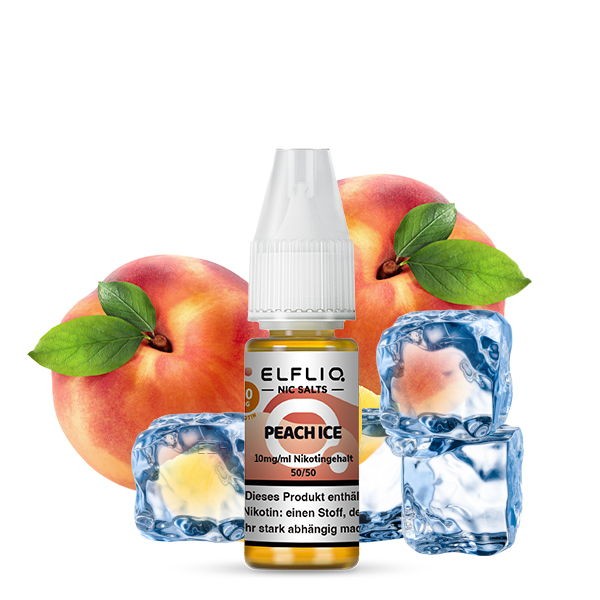 Peach Ice Nikotinsalz Liquid Elfliq by Elfbar 10 mg/ml Geschmack
