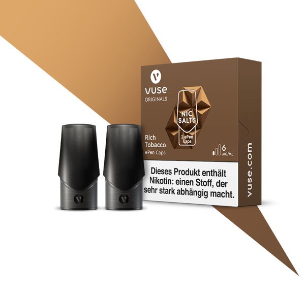 Rich Tobacco Nic Salts Caps Vuse ePen 6 mg