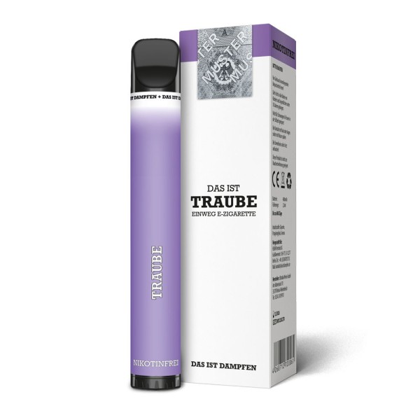 Das ist Dampfen Einweg E-Zigarette Disposable Traube 0 mg/ml